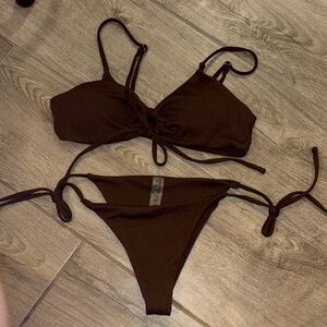 Brown SHEIN Bikini Set